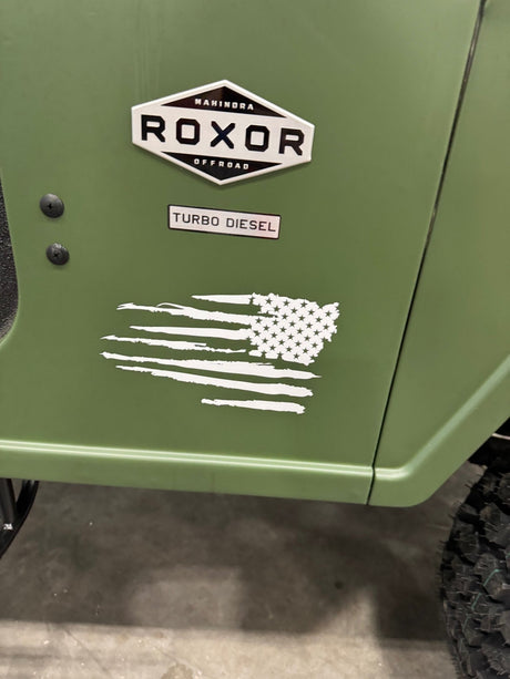 Tattered American Flag 8" Decal - Diesel Freak