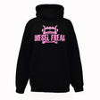 Truckin Freak Black & Pink Glitter Adult Hoodie - Diesel Freak