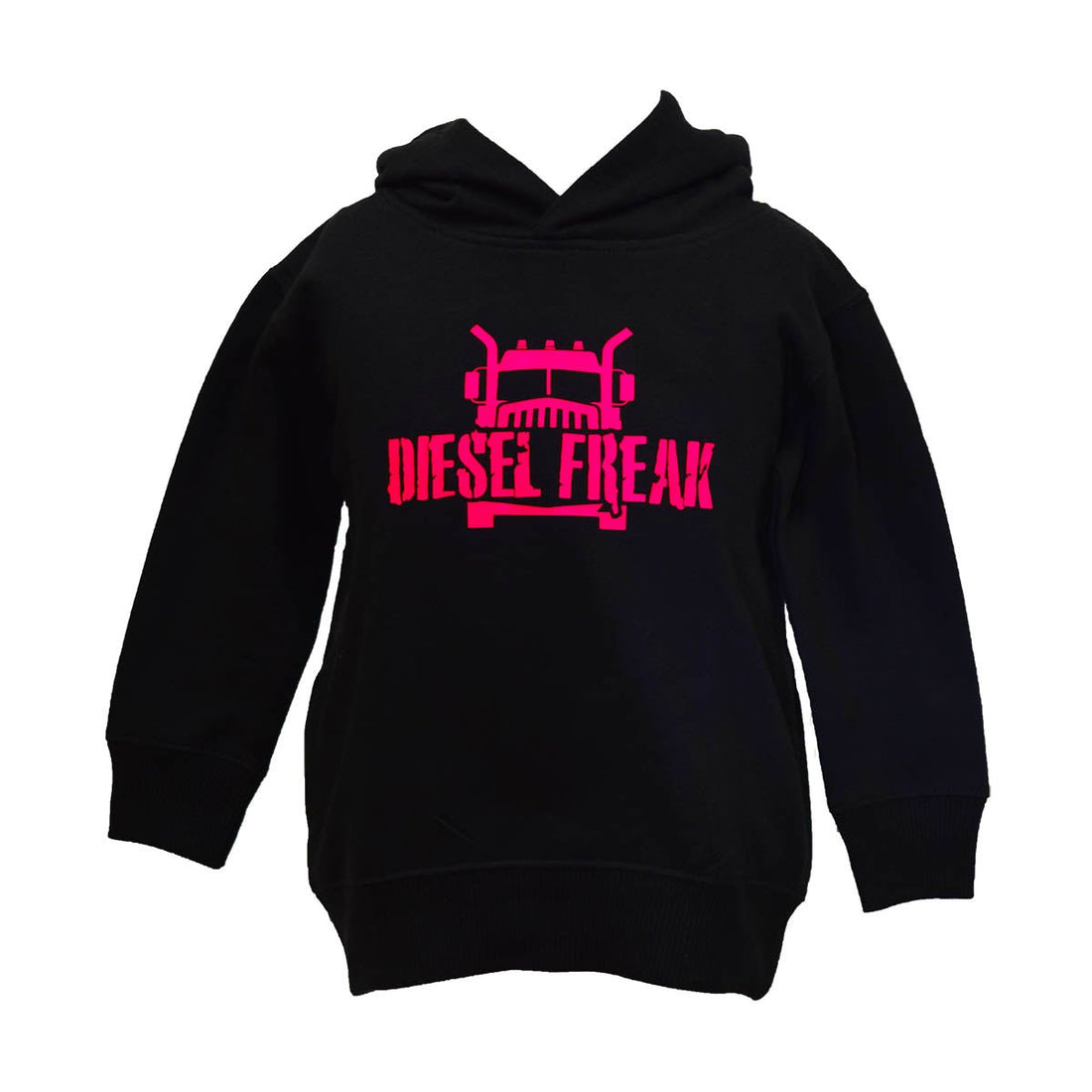 Truckin Freak Black & Pink Youth Hoodie - Diesel Freak