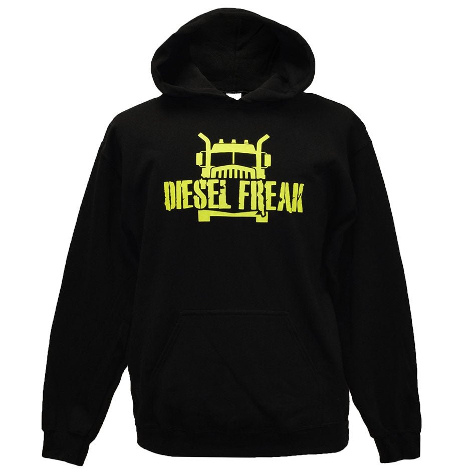 Truckin Freak Black & Yellow Adult Hoodie - Diesel Freak