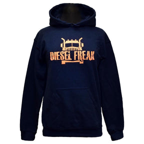 Truckin Freak Navy & Orange Glitter Adult Hoodie - Diesel Freak