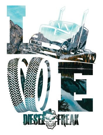 Truckin Love Mt. Lake Decal - Diesel Freak