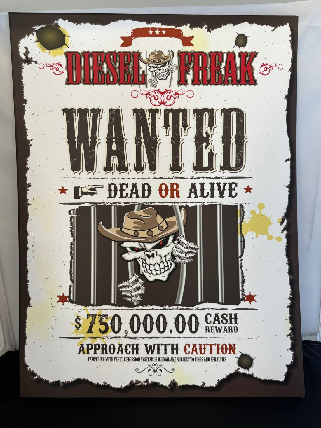 Wanted Metal Sign - Diesel Freak