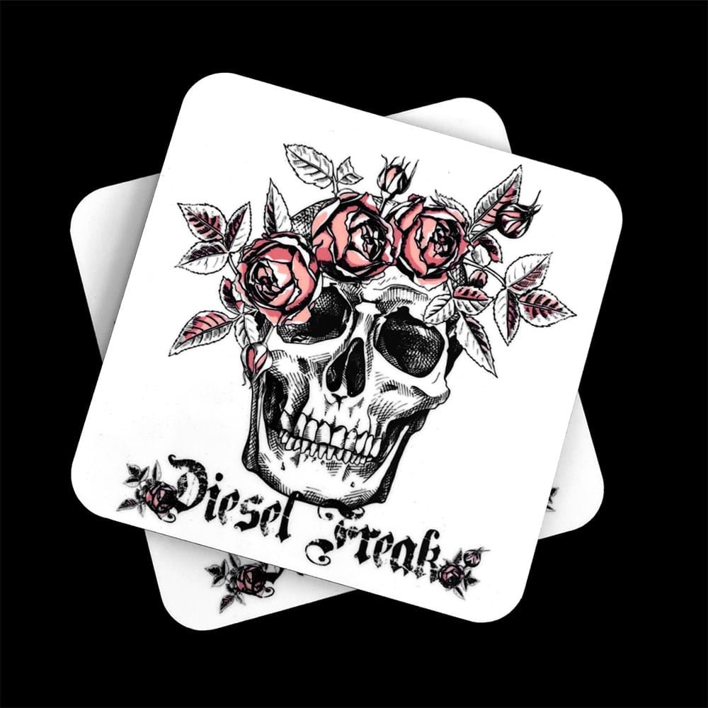 White Flower Head Coaster - Diesel Freak